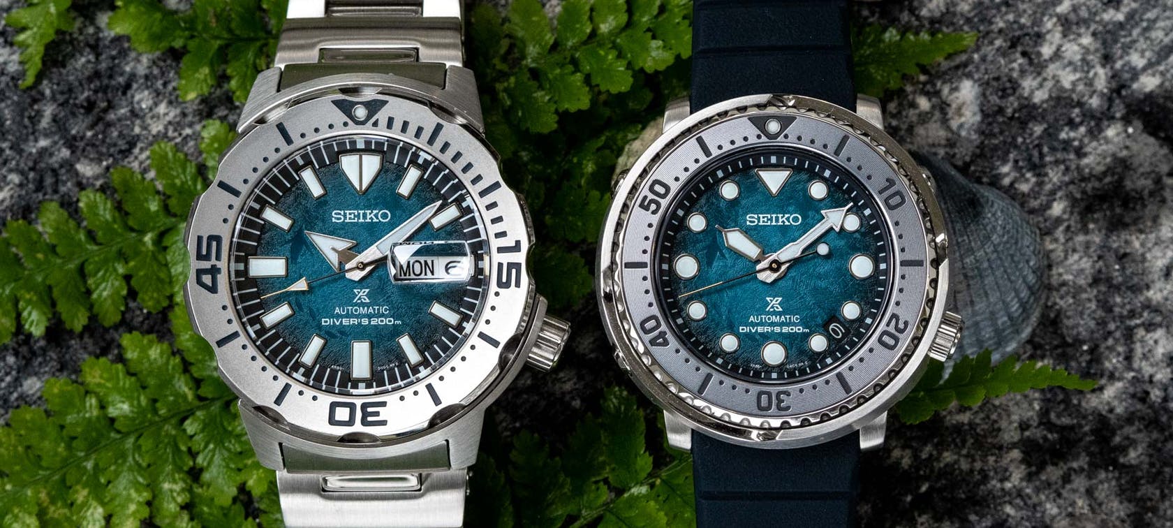 Seiko Save The Ocean SRPH75K1 & SRPH77K1 2 Seiko Prospex Dive Watches
