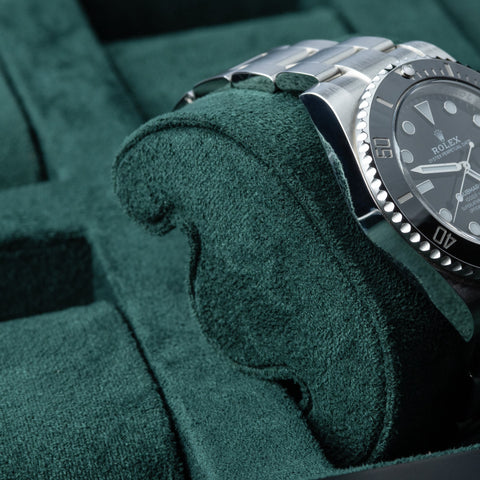 MONAD LEGACY BLACK WATCH BOX IN GREEN (8 SLOTS)