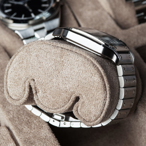 MONAD LEGACY BLACK WATCH BOX IN SAND (8 SLOTS)