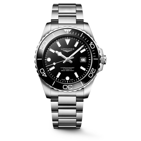 LONGINES HydroConquest — Black Lacquered Polished
