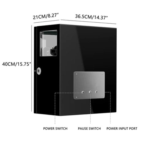 MHB 3-in-1 Fingerprint Lock LCD Remote Control Premium Watch Winder - MHB22B-034