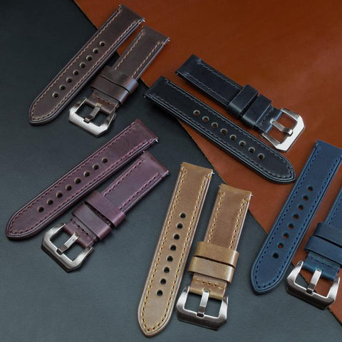 AMMO HORWEEN CHROMEXCEL® LEATHER STRAP - BROWN