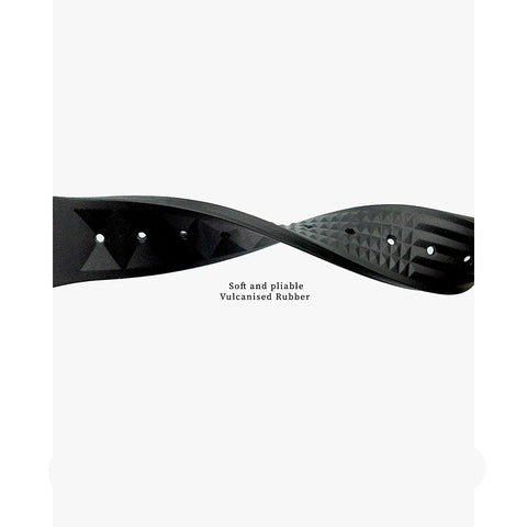 VULCANISED RUBBER WAFFLE STRAP - BLACK