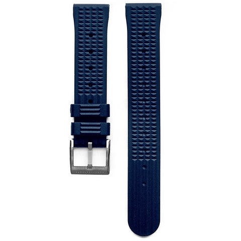 VULCANISED RUBBER WAFFLE STRAP - NAVY