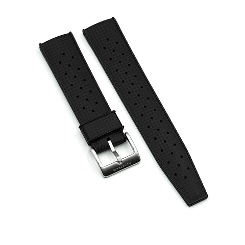 VULCANISED RUBBER TROPIC STRAP - BLACK