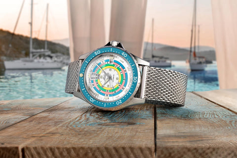 Introducing The Mido Ocean Star Decompression Timer 1961 “Turquoise” Limited Edition - by BRICE GOULARD