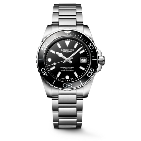 LONGINES HydroConquest — Black Lacquered Polished