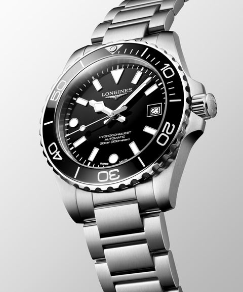 LONGINES HydroConquest — Black Lacquered Polished
