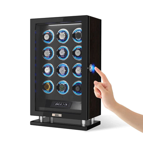 MHB Fingerprint LCD Remote Control Premium Watch Winder - MHB20-012