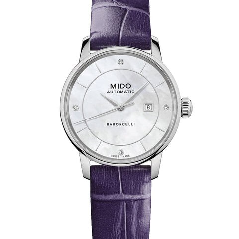 MIDO BARONCELLI SIGNATURE LADY COLOURS M037.207.16.106.00 (WITH EXTRA 4 STRAPS)