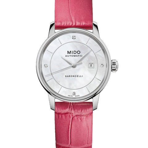 MIDO BARONCELLI SIGNATURE LADY COLOURS M037.207.16.106.00 (WITH EXTRA 4 STRAPS)